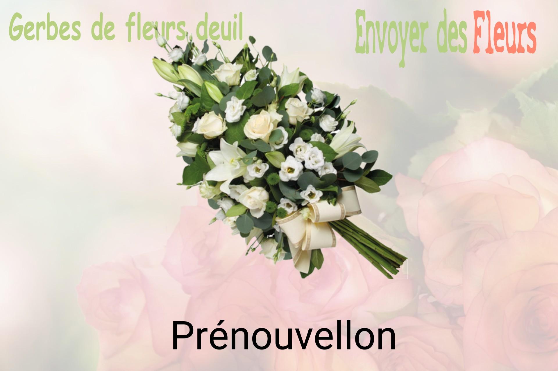 Gerbe de fleurs de deuil livrée à Prénouvellon